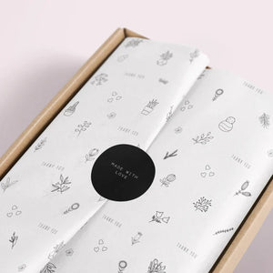 Beige Floral Tissue Paper
